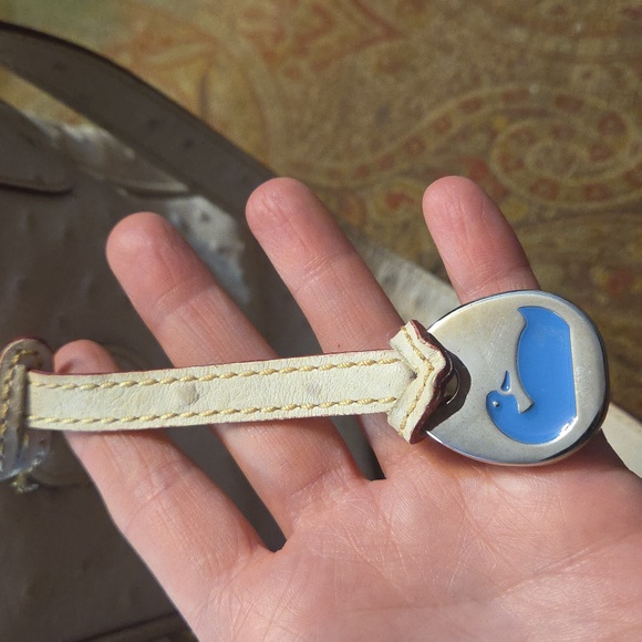 Vintage Dooney&Bourke Ostrich Embossed Crossbody $398 Retail - Picture 3 of 16